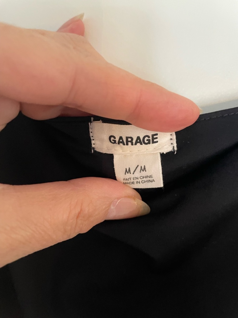 Garage Black Mini Stretch Dress with Spaghetti Straps - Picture 2 of 2